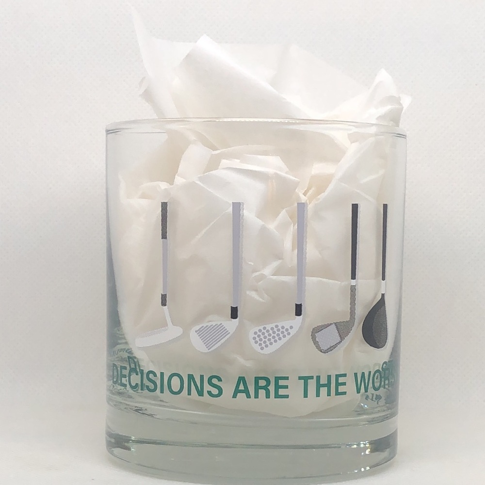 Golf Whiskey Glass Cocktail Old Fashioned 🥃 Great Unique Golf Gifts For Drinker